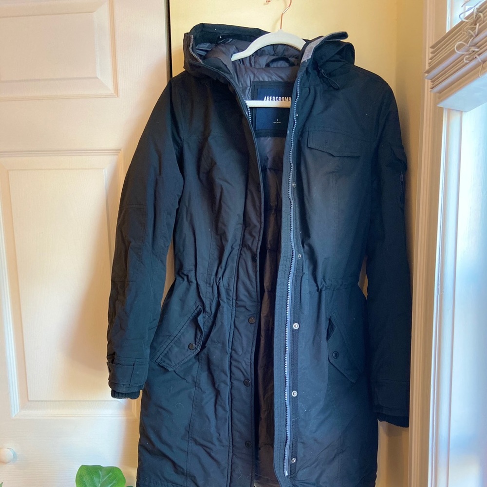 Abercrombie Puffer Coat in Black